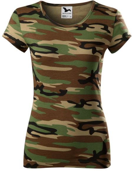 Tričko dámske Camo Pure C22 camouflage brown
