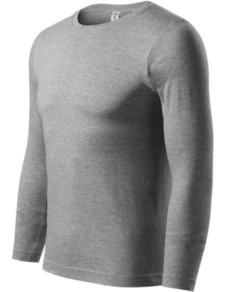 Tričko unisex Progress LS P75 tmavosivý melír