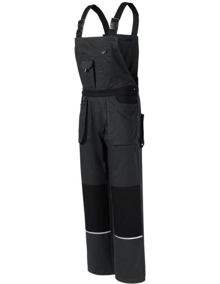 Pracovné nohavice s trakmi pánske Woody W02 ebony gray