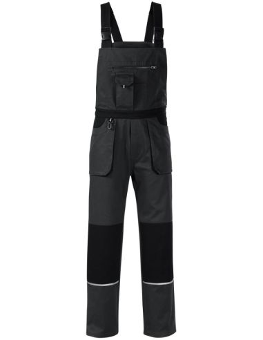 Pracovné nohavice s trakmi pánske Woody W02 ebony gray