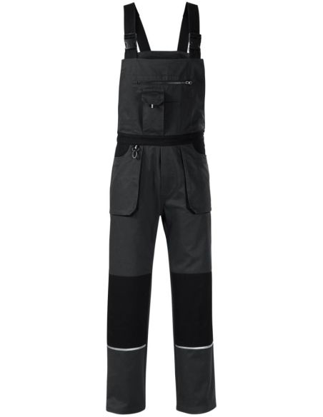 Pracovné nohavice s trakmi pánske Woody W02 ebony gray
