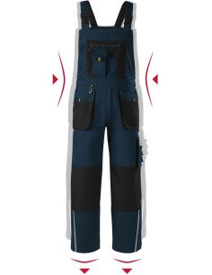 Pracovné nohavice s trakmi pánske Ranger W04 tmavomodrá