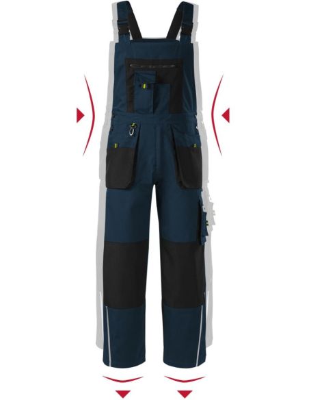 Pracovné nohavice s trakmi pánske Ranger W04 tmavomodrá