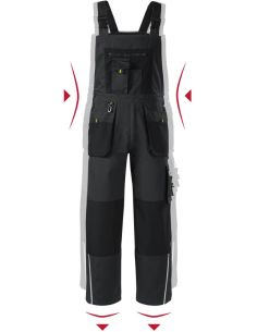 Pracovné nohavice s trakmi pánske Ranger W04 ebony gray