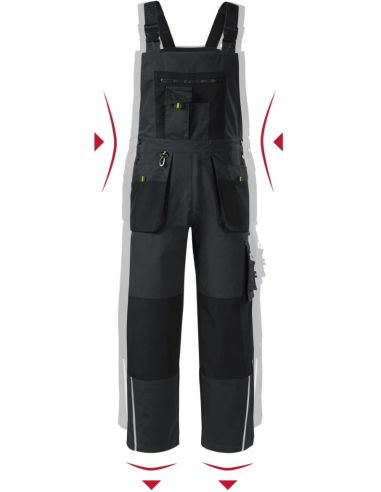 Pracovné nohavice s trakmi pánske Ranger W04 ebony gray