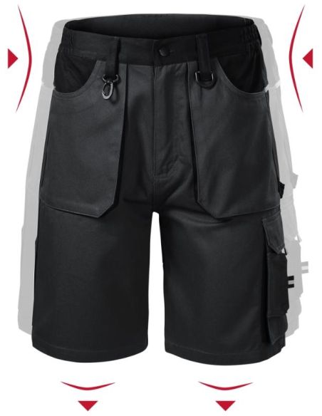 Pracovné šortky pánsky Woody W05 ebony gray