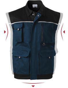 Pracovná vesta pánska Woody W52 tmavomodrá