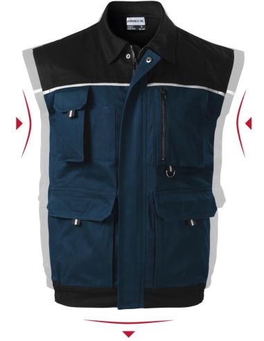 Pracovná vesta pánska Woody W52 tmavomodrá
