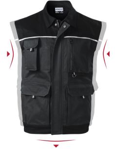 Pracovná vesta pánska Woody W52 ebony gray