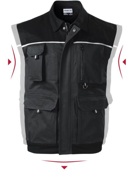 Pracovná vesta pánska Woody W52 ebony gray