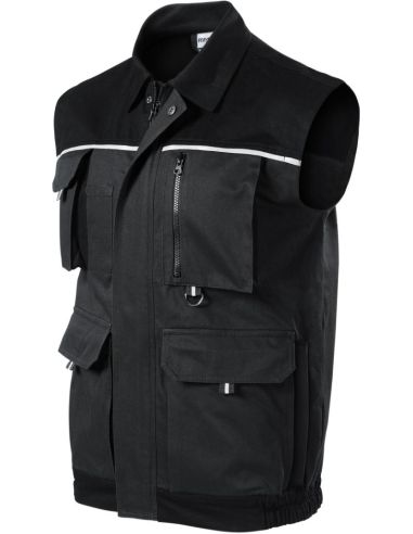 Pracovná vesta pánska Woody W52 ebony gray
