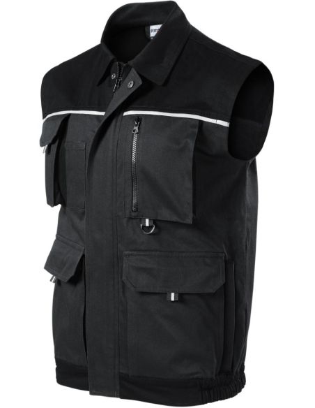 Pracovná vesta pánska Woody W52 ebony gray