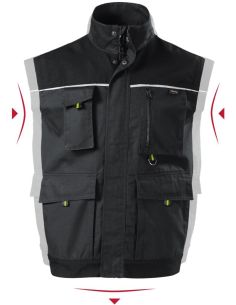 Pracovná vesta pánska Ranger W54 ebony gray