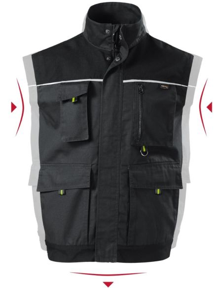 Pracovná vesta pánska Ranger W54 ebony gray