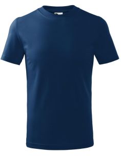 Tričko detské Basic 138 polnočná modrá 2