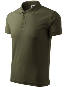 Polokošeľa pánska Pique Polo 203 military