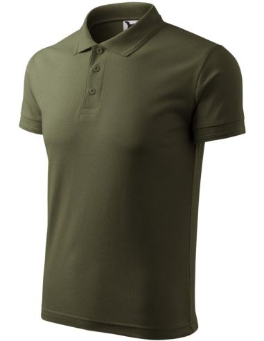 Polokošeľa pánska Pique Polo 203 military