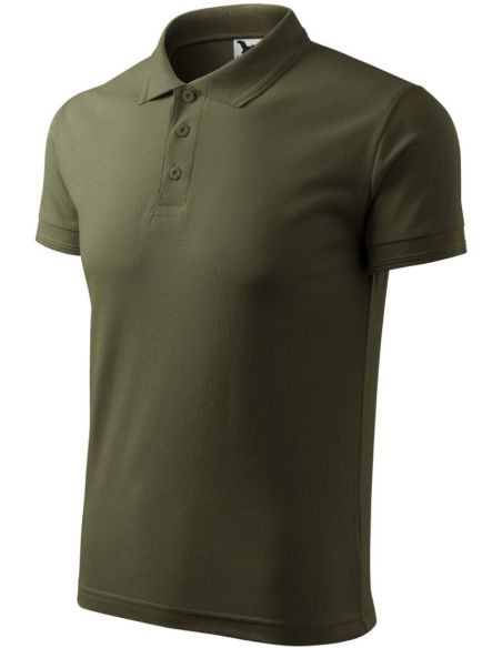 Polokošeľa pánska Pique Polo 203 military