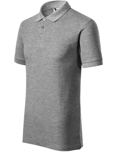 Polokošeľa pánska Cotton Heavy 215 tmavosivý melír