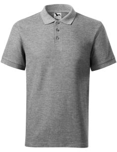 Polokošeľa pánska Cotton Heavy 215 tmavosivý melír 2