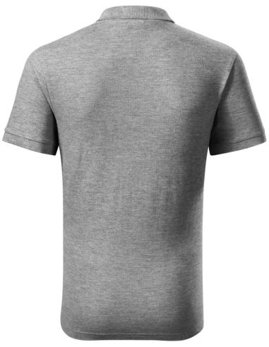 Polokošeľa pánska Cotton Heavy 215 tmavosivý melír