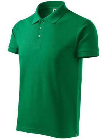 Polokošeľa pánska Cotton Heavy 215 trávová zelená