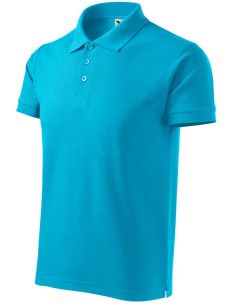 Polokošeľa pánska Cotton Heavy 215 tyrkysová