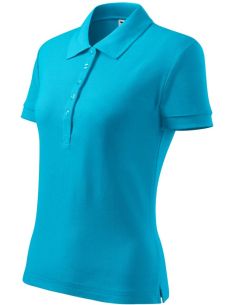 Polokošeľa dámska Cotton Heavy 216 tyrkysová
