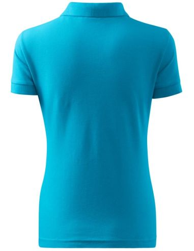 Polokošeľa dámska Cotton Heavy 216 tyrkysová
