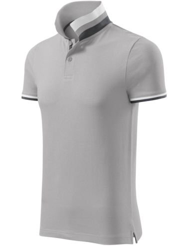 Polokošeľa pánska Collar Up 256 strieborno sivá