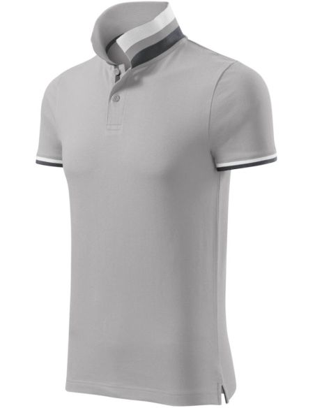 Polokošeľa pánska Collar Up 256 strieborno sivá