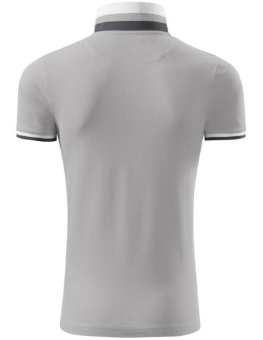 Polokošeľa pánska Collar Up 256 strieborno sivá