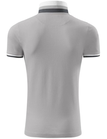 Polokošeľa pánska Collar Up 256 strieborno sivá