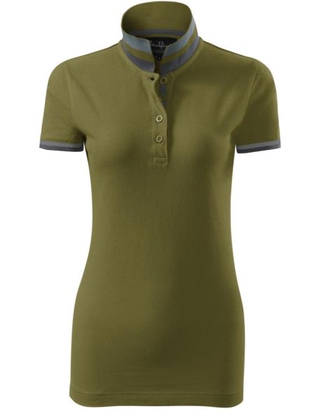 Polokošeľa dámska Collar Up 257 avokádová zelená