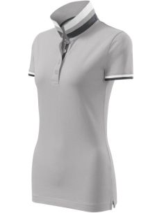 Polokošeľa dámska Collar Up 257 strieborno sivá