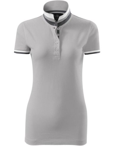 Polokošeľa dámska Collar Up 257 strieborno sivá