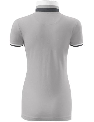 Polokošeľa dámska Collar Up 257 strieborno sivá