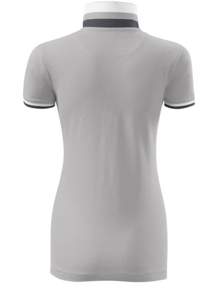 Polokošeľa dámska Collar Up 257 strieborno sivá
