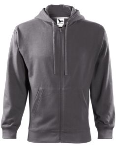 Mikina pánska Trendy Zipper 410 oceľovo sivá