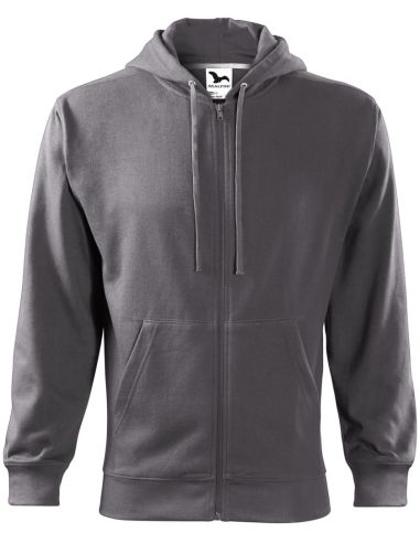 Mikina pánska Trendy Zipper 410 oceľovo sivá