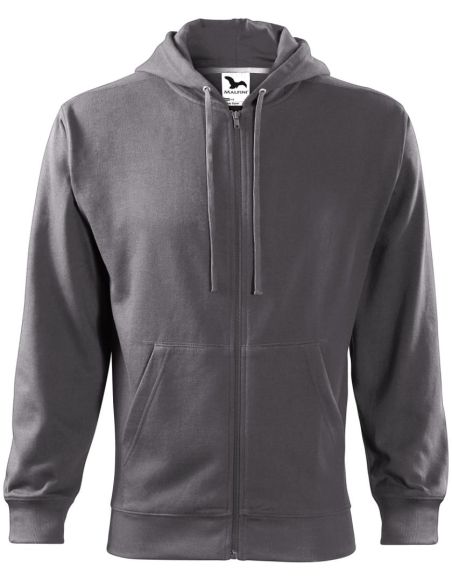 Mikina pánska Trendy Zipper 410 oceľovo sivá