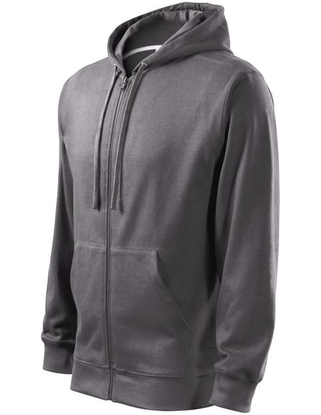 Mikina pánska Trendy Zipper 410 oceľovo sivá