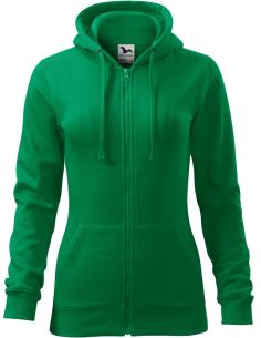 Mikina dámska Trendy Zipper 411 trávová zelená 2