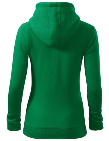 Mikina dámska Trendy Zipper 411 trávová zelená