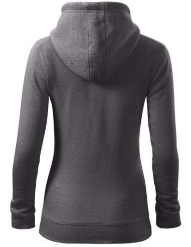 Mikina dámska Trendy Zipper 411 oceľovo sivá