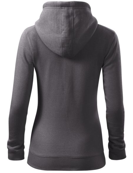 Mikina dámska Trendy Zipper 411 oceľovo sivá