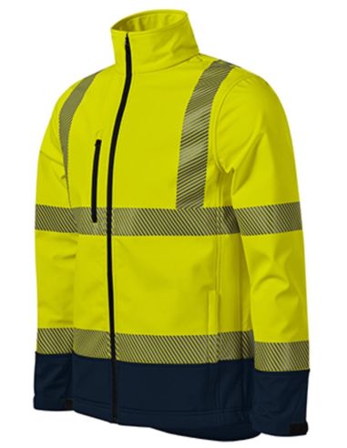 Softshellová bunda unisex HV Drop 5V3 fluorescenčná žltá