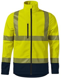 Softshellová bunda unisex HV Drop 5V3 fluorescenčná žltá 2