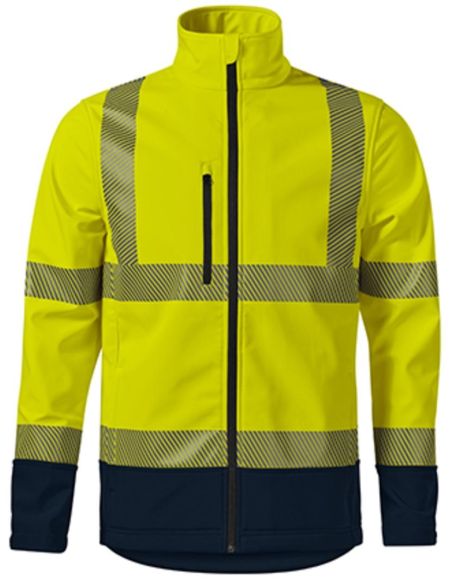 Softshellová bunda unisex HV Drop 5V3 fluorescenčná žltá