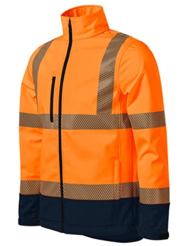 Softshellová bunda unisex HV Drop 5V3 fluorescenčná oranžová